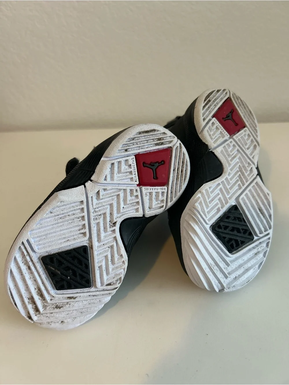 Jordan Toddler High-Top Velcro Sneaker Black Gray Red Walker, Size 5c